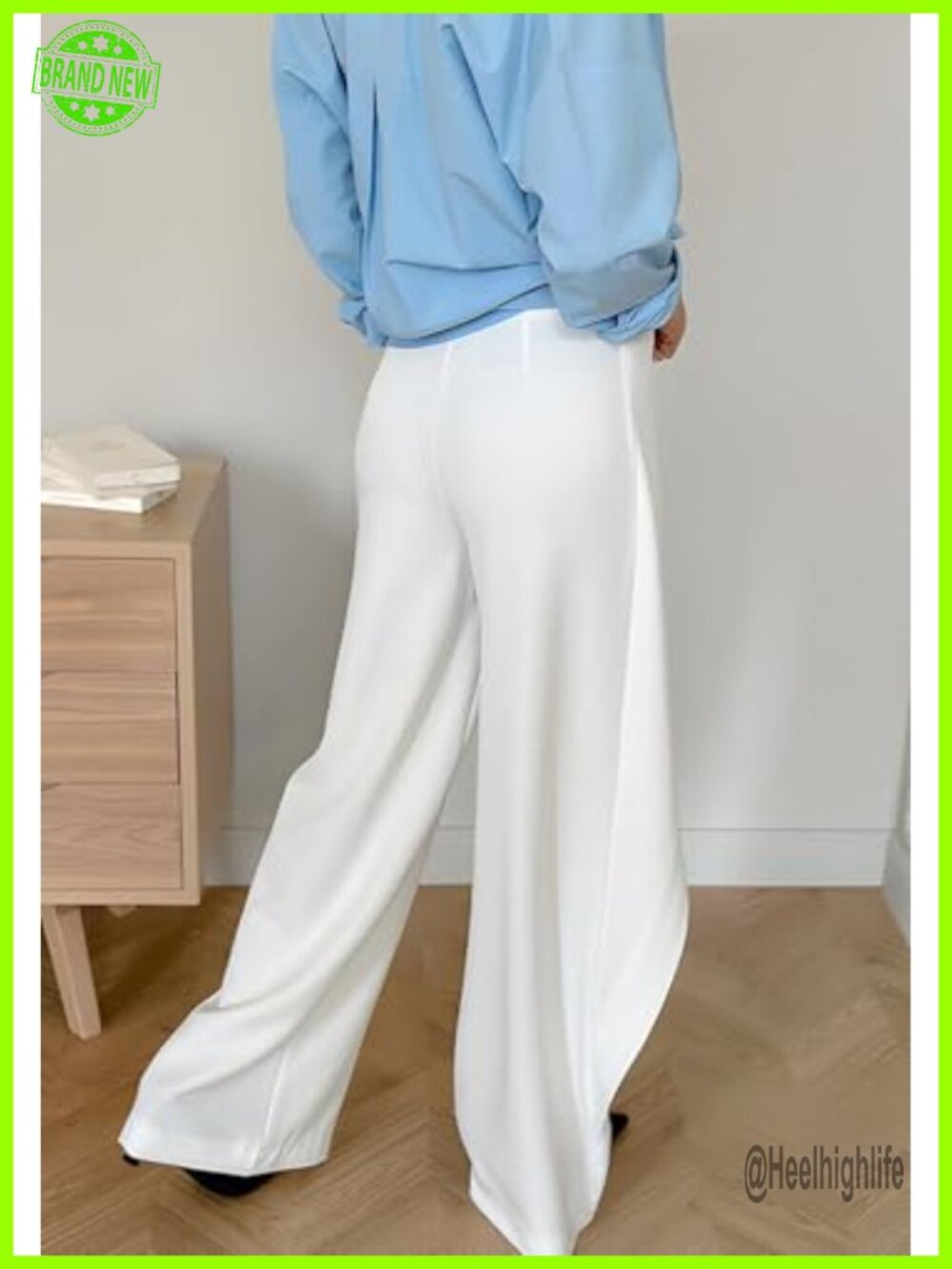 High Waisted Wide Leg Dress Pants Business Casual Palazzo Slacks - Picture 5 of 5
